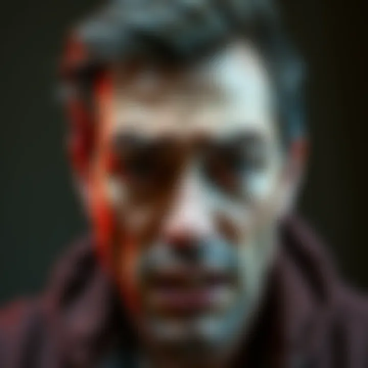 A man looks visibly traumatized, showing signs of distress on his face.