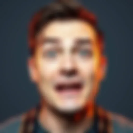 A man with a comical expression, eyebrows raised and mouth open, looking playful and silly, capturing the humor of wrong answers.