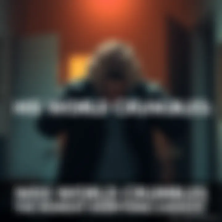 A man stands with his head in his hands, overwhelmed and heartbroken, in a dimly lit room.