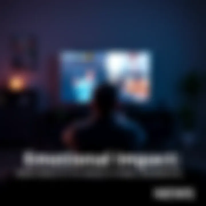 A man sits in a quiet room, eyes focused on a screen, visibly moved by the video's final moments, reflecting deep emotions.