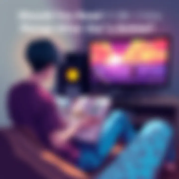 A person sitting with an open manga book next to a TV playing an anime episode, showing the connection between both mediums.