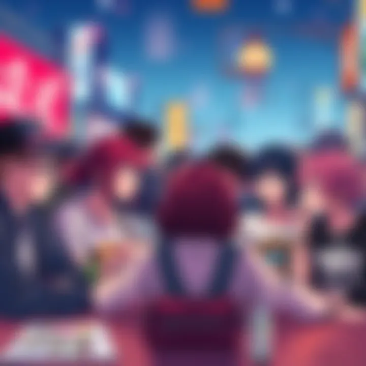 A group of manga fans discussing and sharing ideas to identify a manga character on a user board.