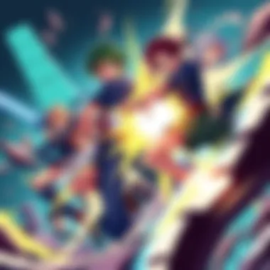 Manga characters showcasing BoG feat Dynamic manga characters in action representing the BoG feat
