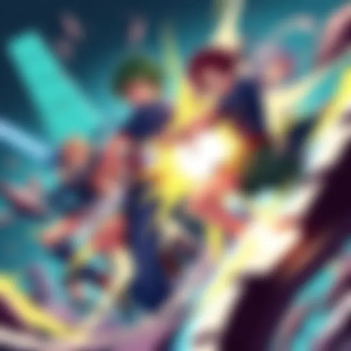 Manga characters showcasing BoG feat Dynamic manga characters in action representing the BoG feat