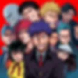 A collage of manga characters displaying intelligence and cleverness, some with sinister smiles, showing a mix of good and evil personalities.