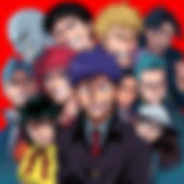 A collage of manga characters displaying intelligence and cleverness, some with sinister smiles, showing a mix of good and evil personalities.