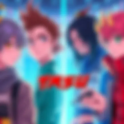 A group of manga characters inspired by authors named Tatsu, showcasing vibrant styles and unique designs that reflect current storytelling trends.