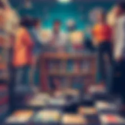 A group of manga collectors discussing their extensive collections and sharing budgeting tips