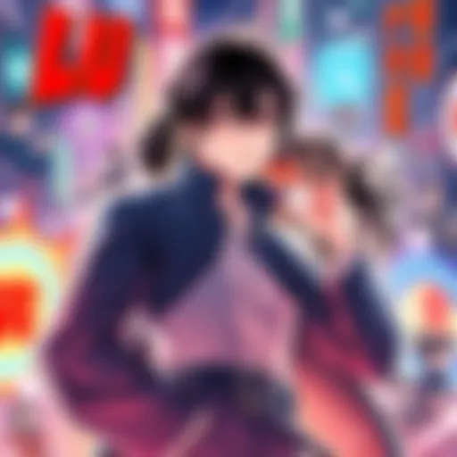 Manga cover art featuring LU Cover art showing the manga character LU in action, surrounded by vibrant scenes from the series, reflecting excitement among fans.