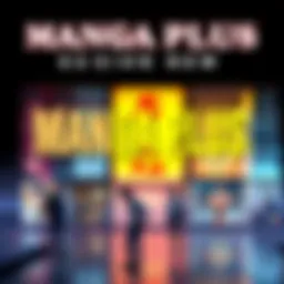 An overview of Manga Plus featuring new layouts and popular manga series covers