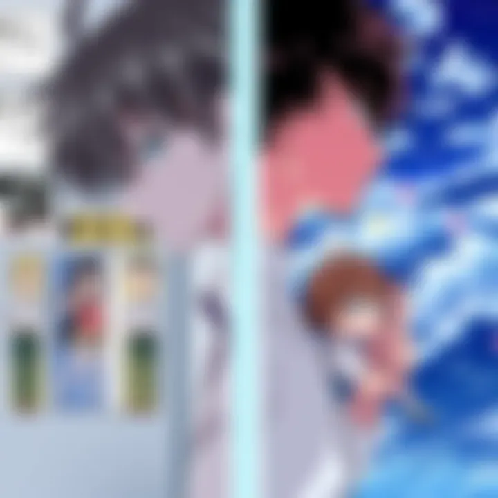 Side by side view of manga panels and anime scenes from 'The Kiss', showing distinct art styles and storytelling approaches