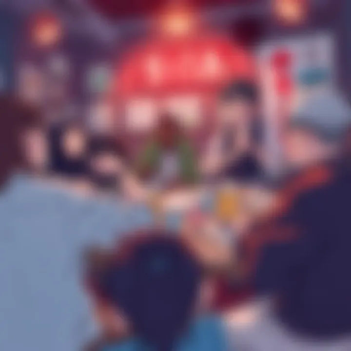 Mangaka Sharing Insights A group of manga artists discussing their thoughts on storytelling and character development