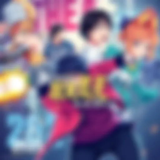 Colorful manhwa characters showcasing dynamic poses and expressions, representing the growing popularity of manhwa over anime in 2025.