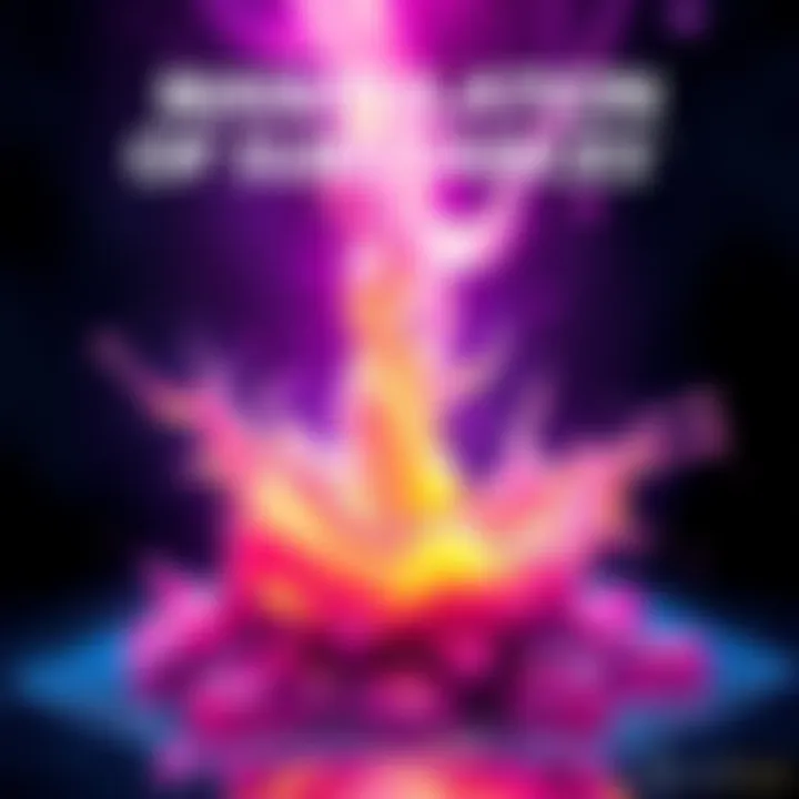 An illustration showing a glowing substance being shaped by invisible forces, representing manipulation and transmutation concepts.