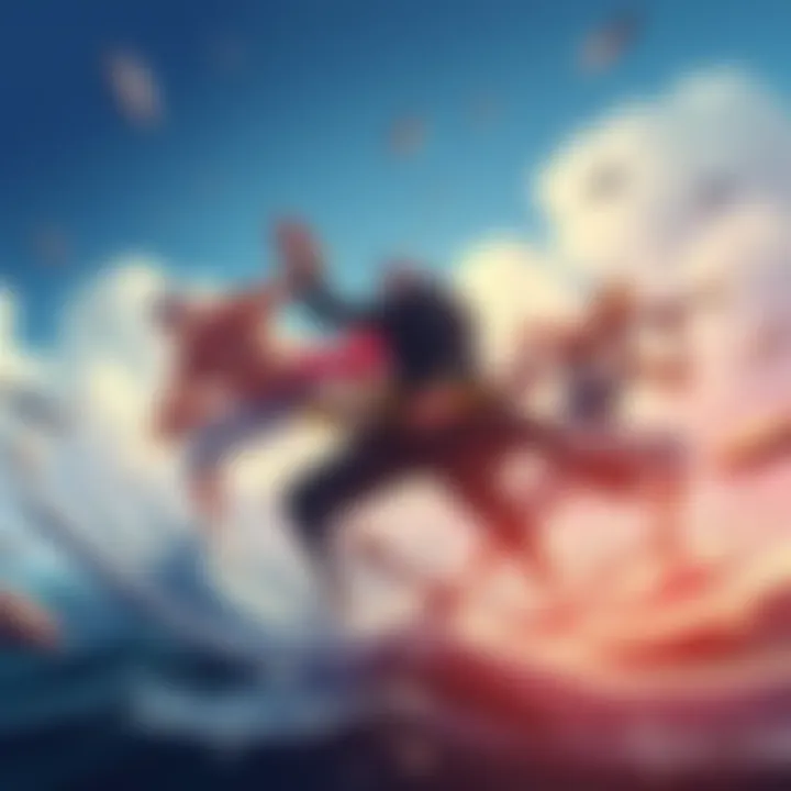 Garp, Sengoku, and Tsuru fighting together in a fierce Marineford battle, showcasing their strength and unity for the Navy.