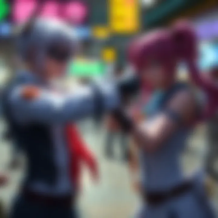 A Marisa cosplayer delivering a slap to a Chiruno cosplayer during a viral video moment