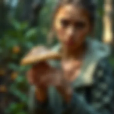 Marisa holding the toxic mushroom Marisa looks concerned while holding a toxic mushroom she mistakenly foraged