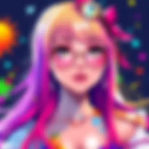 A colorful illustration of Marisa with vibrant art styles, blending elements from Pixiv and Twitter, showcasing artistic expression and trends.