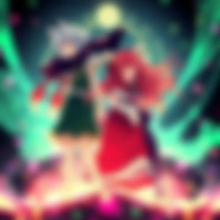 Marisa and Flandre from Touhou, showcasing their similar outfits and magical elements, standing together with a mystical background