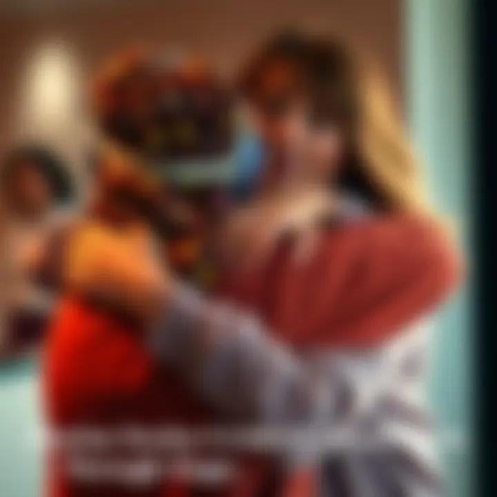 A woman named Marisa embracing a friend in a warm hug, symbolizing connection and support.