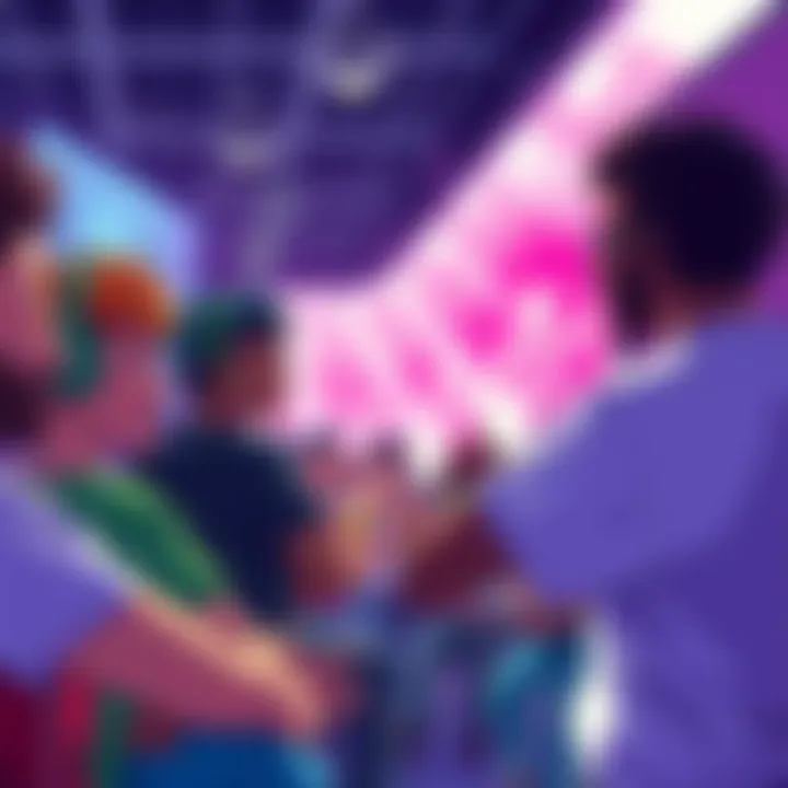 A group of animated fans discussing theories about Marley’s equivalent to Erwin in a lively forum setting.