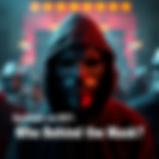 A mysterious person wearing a mask stands in a crowd, symbolizing their role in ROR and the intrigue surrounding their identity.