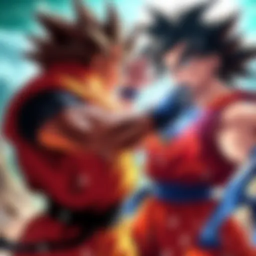 Mason Scale clashing with Goku in an intense battle scene