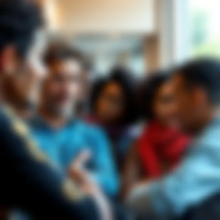 A group of diverse people discussing and pondering the phrase 'Maybe Maybe Maybe', showing expressions of curiosity and uncertainty.