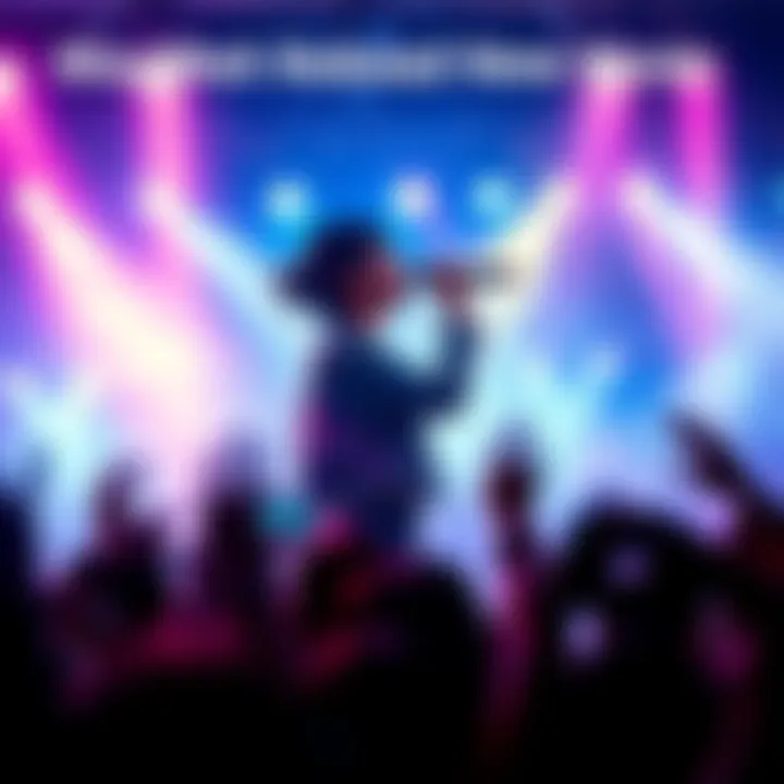 MAyMeA performing on stage with a microphone, engaging the audience with their new song