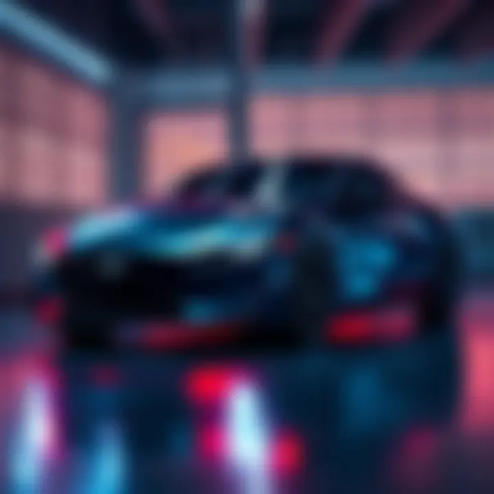 A striking Mazda car displaying unique design features that inspire jokes about a chastity belt.