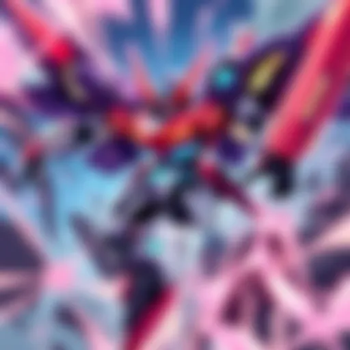 A vibrant illustration showcasing a futuristic mecha robot in action, surrounded by dynamic effects, representing the excitement around Mecha Break.