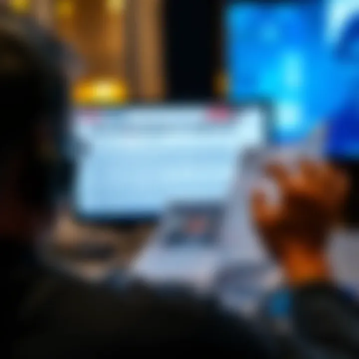 A person reading a news article with a disclaimer visible on the screen, emphasizing the importance of clarity in media communications.