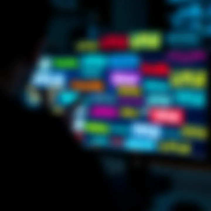 A person examining a variety of media titles on a computer screen, highlighting their significance and impact.