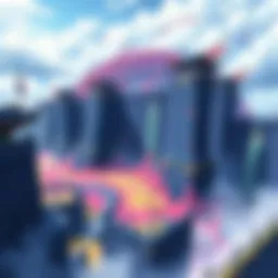 Megumi's Domain with Walls An illustration of Megumi's Domain showcasing tall, sturdy walls surrounding a vibrant battlefield, highlighting the importance of wall structure in his powers.