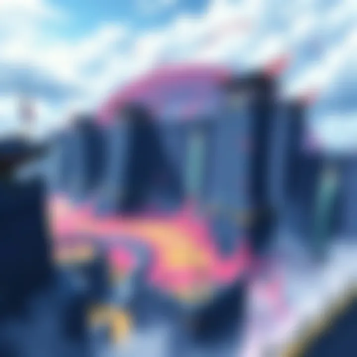 Megumi's Domain with Walls An illustration of Megumi's Domain showcasing tall, sturdy walls surrounding a vibrant battlefield, highlighting the importance of wall structure in his powers.