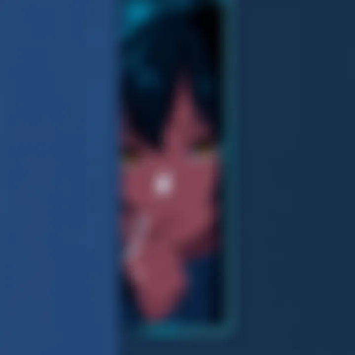 A character resembling Megumi peeking from behind a wall, showing only part of his face, suggesting he is hiding.