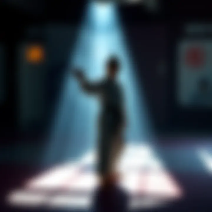 Megumi in a focused pose, performing shadow training without weights, showcasing his technique.