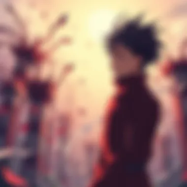 Megumi looks disappointed, standing alone with a backdrop of chaos, symbolizing his lack of closure in the final arc of Jujutsu Kaisen.