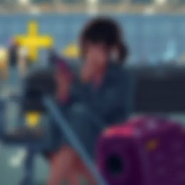 Meko Ibuki sitting on an airport bench in Dubai, looking worried and holding her phone, with luggage beside her.