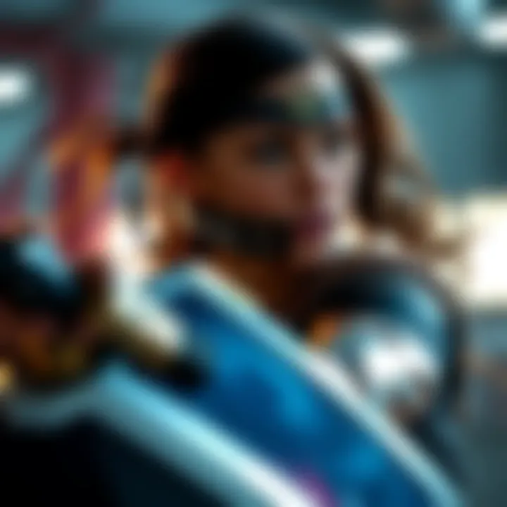 Melissa Shield training intensely for All's Justice, showcasing her skills and focus