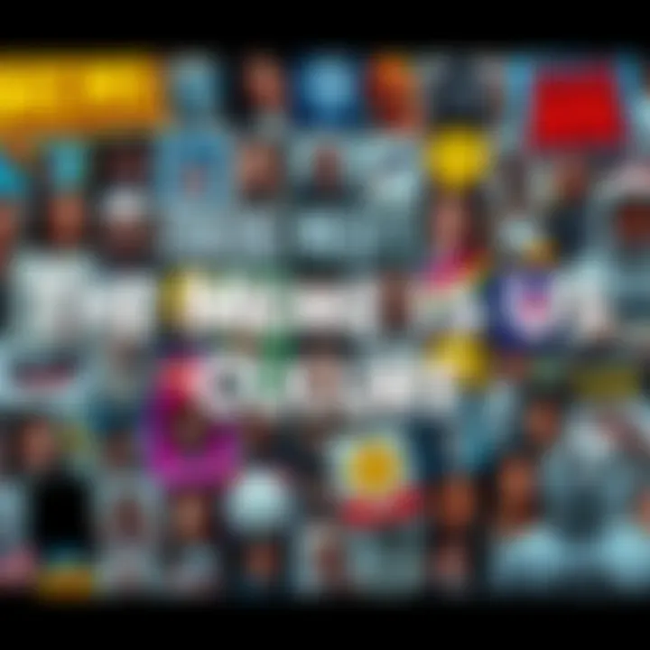 A collage of popular memes reflecting various aspects of modern culture and identity, showcasing humor and societal themes.