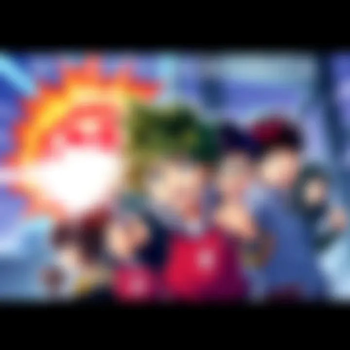 A vibrant illustration of Class A students from My Hero Academia showcasing their unique quirks and personalities in an action-packed scene.