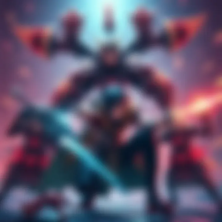 Characters from MHA strategizing against Erodius, showcasing their determination and teamwork