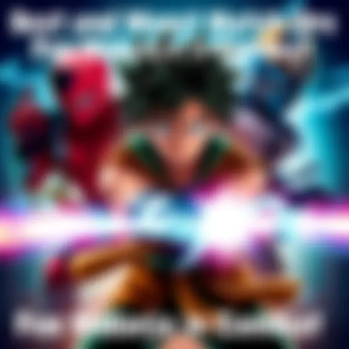 Midoriya preparing for battle while facing different opponents, showcasing his determination and strength.