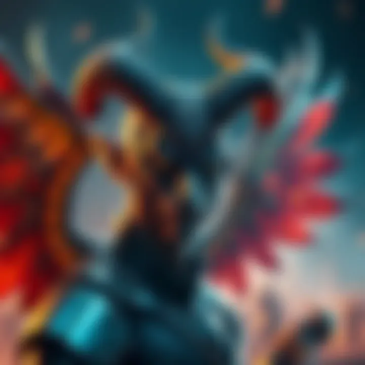 A character resembling Mihawk with distinct horns and wings, showcasing unique traits and a strong presence.