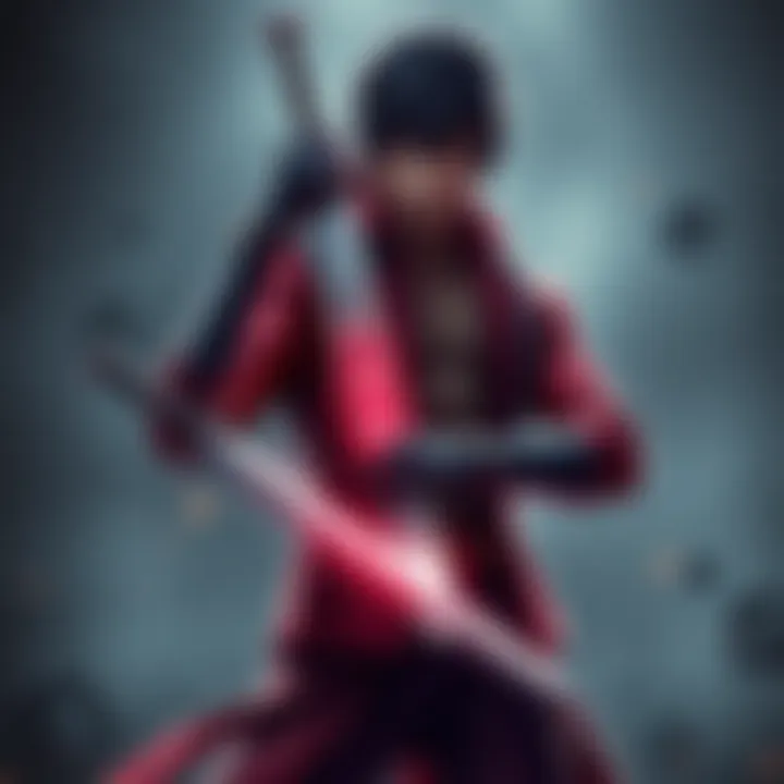 Mihawk poses with his sword, showcasing his strength and determination after Shanks' victory