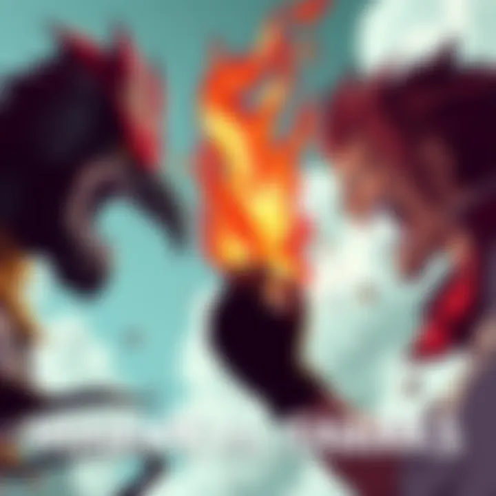 A dramatic illustration of Mihawk and Shanks poised for battle, showcasing their intense rivalry and strength.