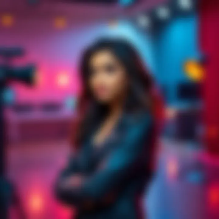 Mikaela Hoover in a studio preparing for her audition for One Piece, looking focused and excited.