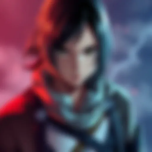 A detailed drawing of Mikasa Ackerman, showcasing her determined expression and iconic outfit from the anime Attack on Titan.