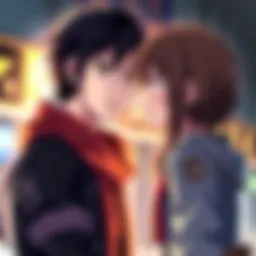 Mikasa shows surprise as Hange blushes after Eren nods in titan form